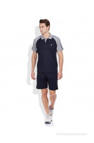 Monte Carlo Black Cotton Blend Bermuda Set